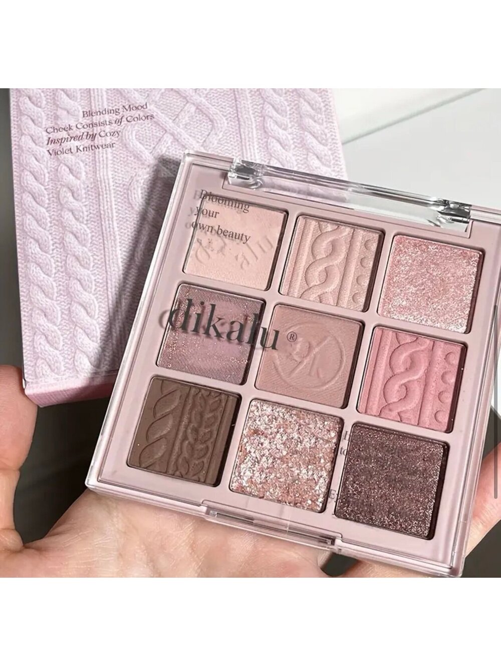 New - Dikalu - Luxurious 9 Color Eyeshadow Palette - Berries / Browns